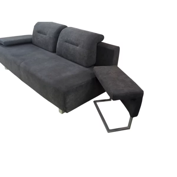 Zwei-Sitzer Sofa Grau – Bild 4