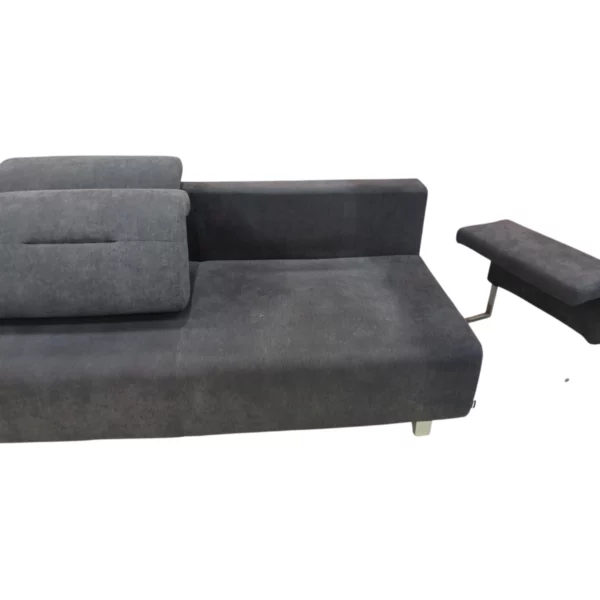 Zwei-Sitzer Sofa Grau – Bild 3