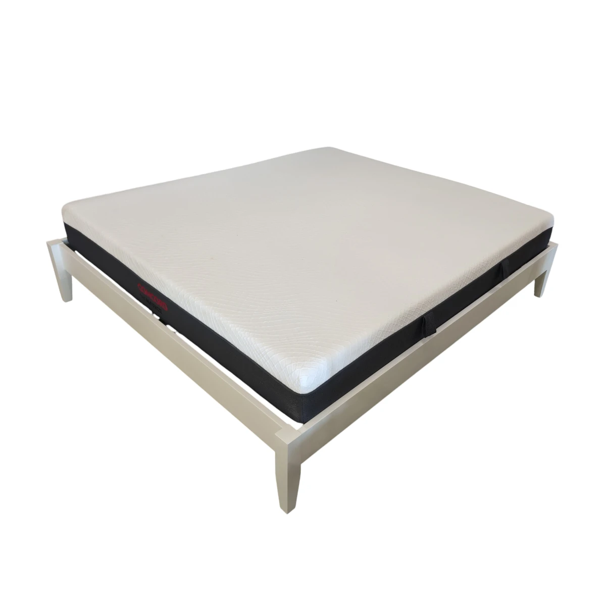 Bett mit Lattenrost und Matratze - Weiß – Bild 2