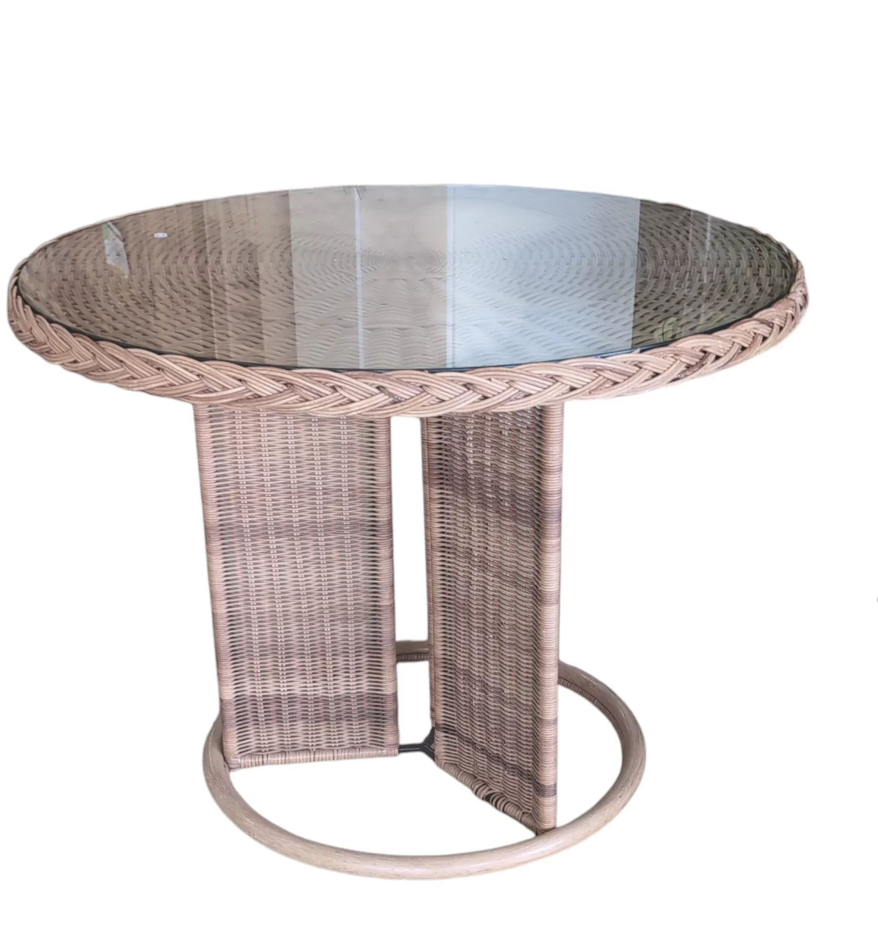 Rattan-Sitzgarnitur mit 4 Stühlen – Bild 2