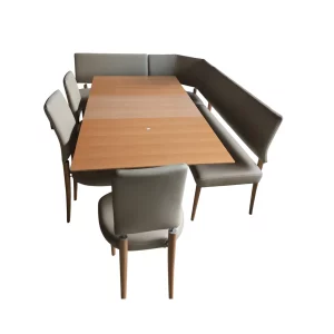 Eckbank mit 3 Stühlen und Tisch (ausziehbar)