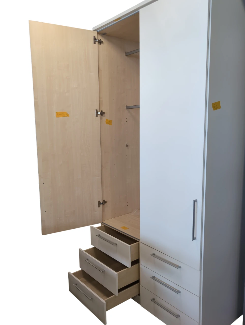 Kleiderschrank, Weiß – Bild 3