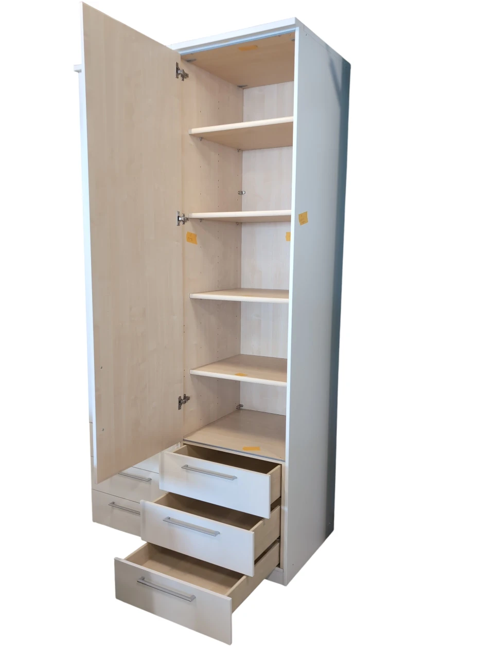 Kleiderschrank, Weiß – Bild 2