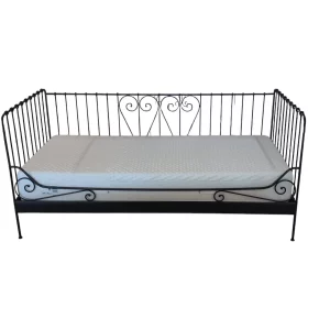 Metallbett Schwarz mit Lattenrost und Matratze