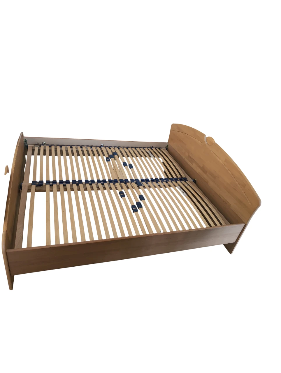 Bett, 2x Nachtkästchen, 2x Lattenroste - massiv – Bild 2