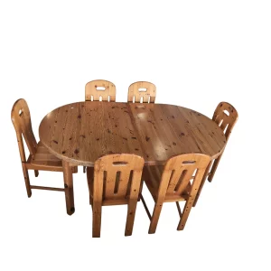 Esstisch mit 6 Stühlen - Tisch ausziehbar
